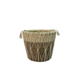 George Home Natural Woven Fringed Storage Basket GOODS ASDA   