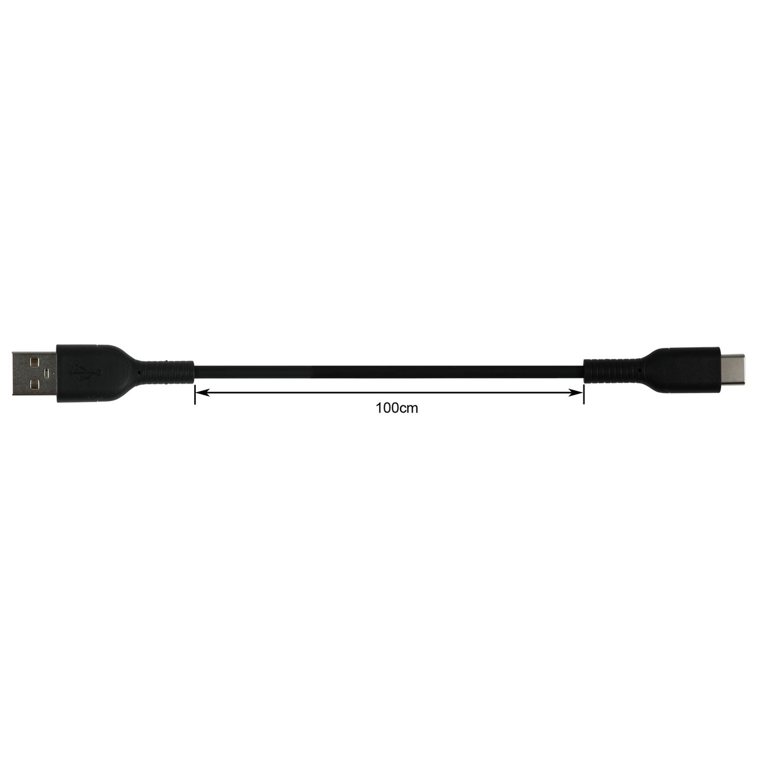 Type-C USB cable 1m black, UK version