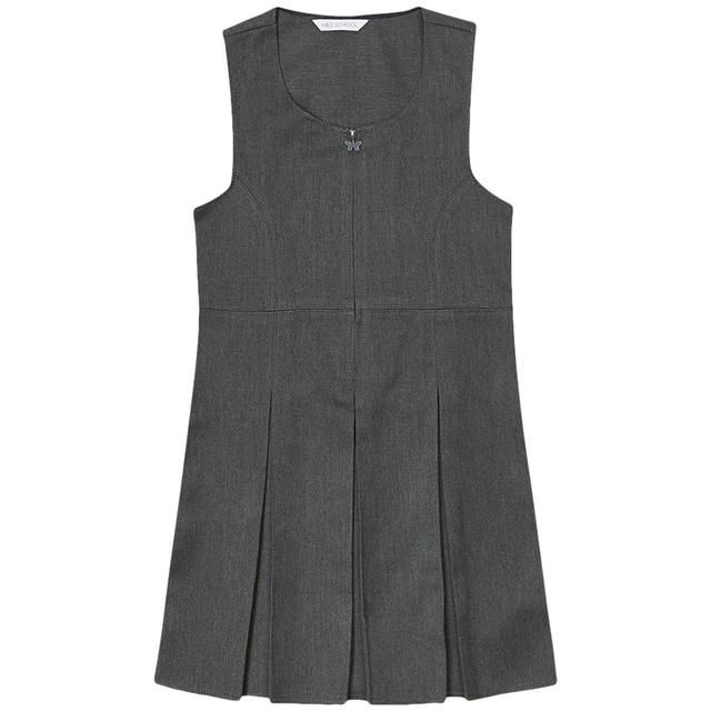 M&S Girls Grey Pleated Pinafore 10-12Y GOODS M&S   