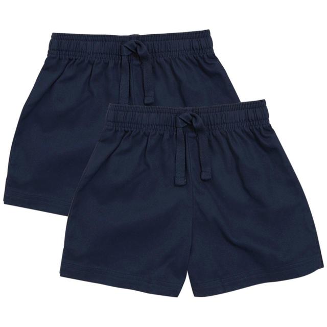 M&S Unisex 2Pk Navy PE Short 3-14 Y GOODS M&S   