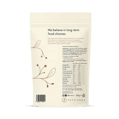 Keto Hana Vanilje & Himalayas Pink Salt Keto Granola 300g