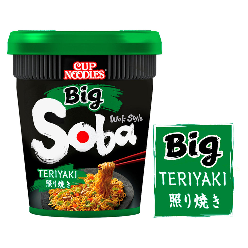 Nissin Soba Teriyaki Instant Wok Style Noodles Big Pot 113g