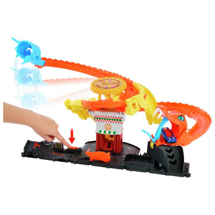 Hot Wheels City Cobra Pizza Shop racing playset, imported from the UK