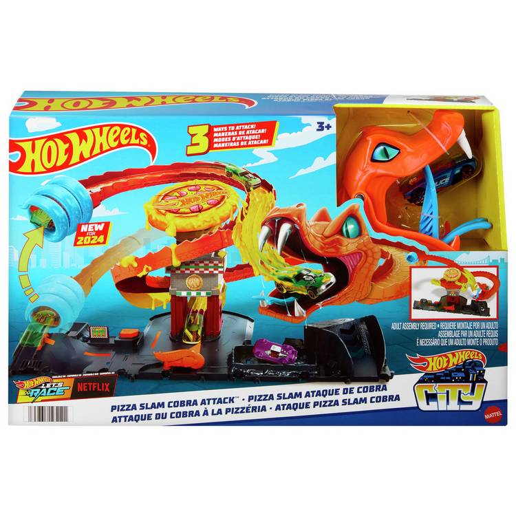 Hot Wheels City Cobra Pizza Shop racing playset, imported from the UK