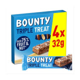 Bounty Triple Treat Fruit & Nut Milk Chocolate Snack Bars Multipack 4x32g   128g GOODS M&S   