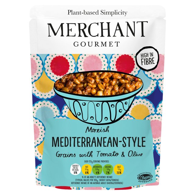 Merchant Gourmet Mediterranean-Style Grains with Tomato & Olive    250g GOODS M&S   