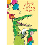 Quentin Blake Dragon Birthday Card GOODS M&S   