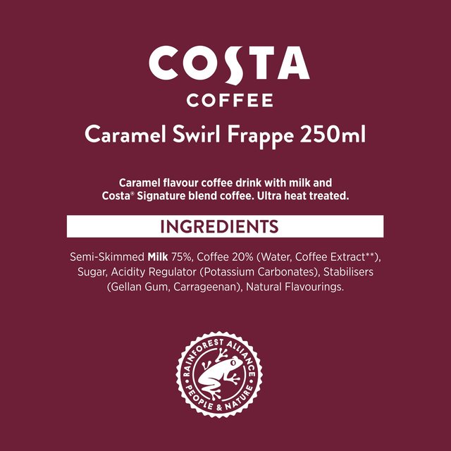 Costa Coffee Frappe Caramel Swirl Iced Coffee   250ml GOODS M&S   