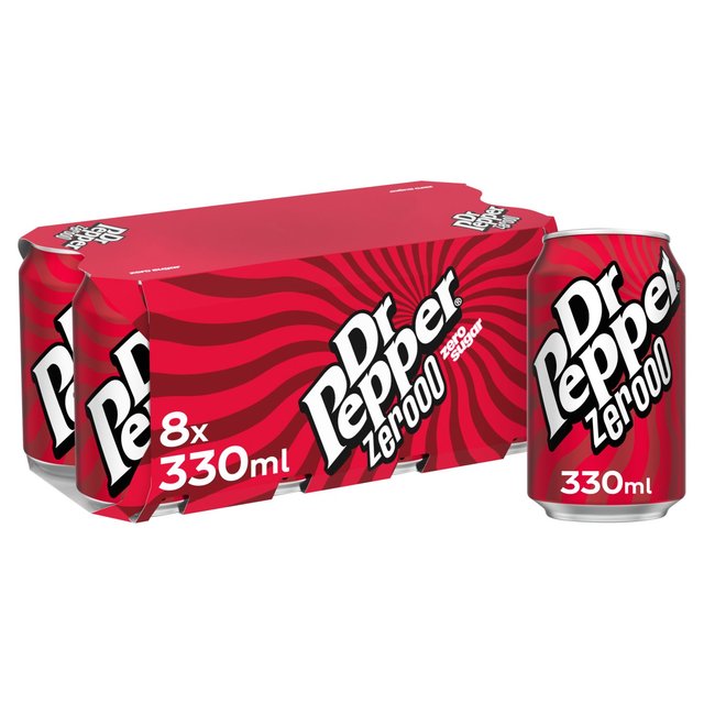 Dr Pepper Zero   8 x 330ml GOODS M&S   