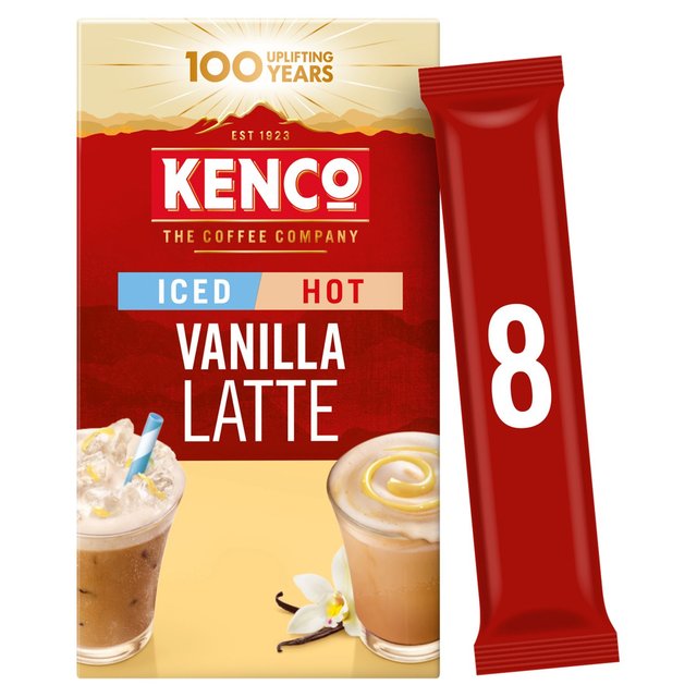 Kenco Vanilla Iced Hot Latte Instant Coffee 8 Sachets   8 per pack GOODS M&S   