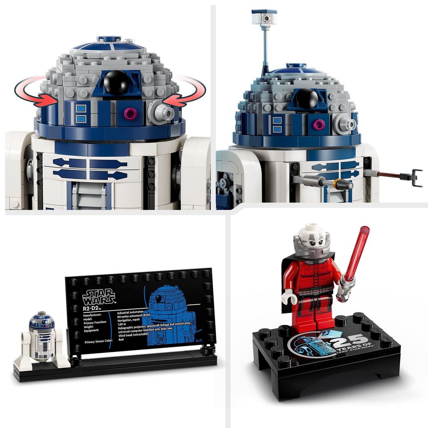 LEGO Star Wars building toy set R2-D2 droid figure 75379, imported from the UK