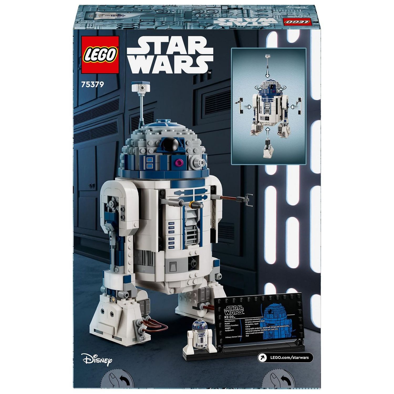 LEGO Star Wars building toy set R2-D2 droid figure 75379, imported from the UK