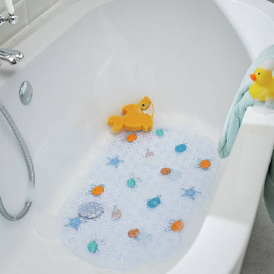 Argos Argos Home Non-Slip Under the Sea Bath Mat - Clear 70 x 38.5 cm- Buy online at McGrocer