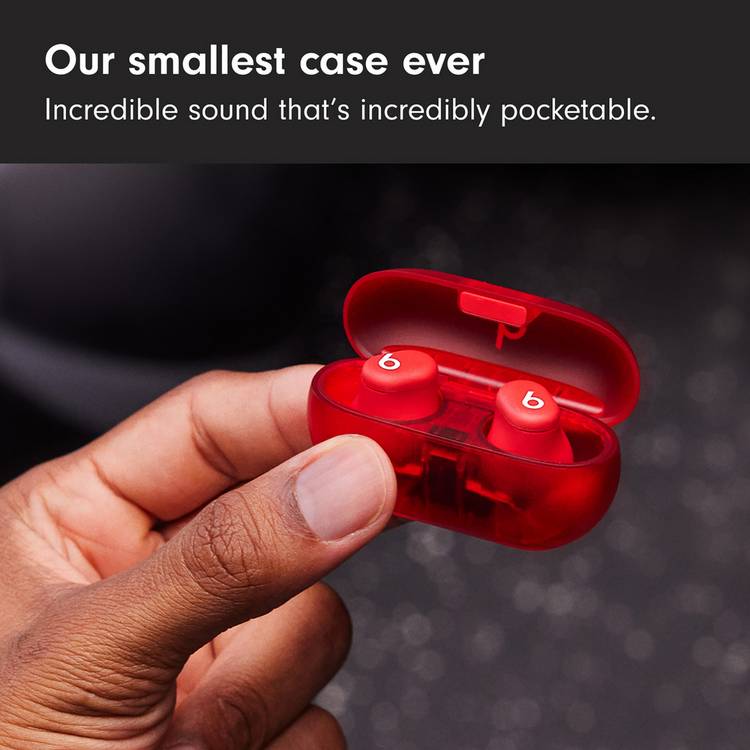 Beats Solo Buds red true wireless earbuds (British brand)