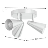 Argos Home brass spotlight plate 3 lights 35cm (British brand)