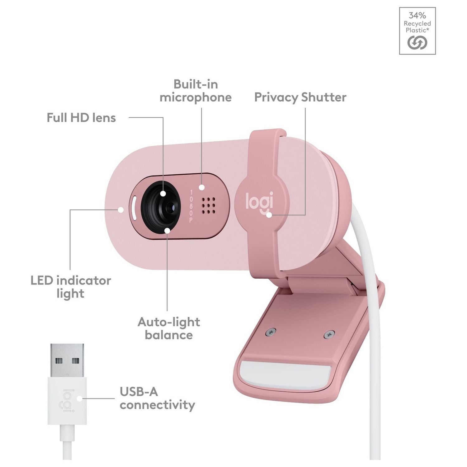 Logitech Brio 100 HD webcam - British product