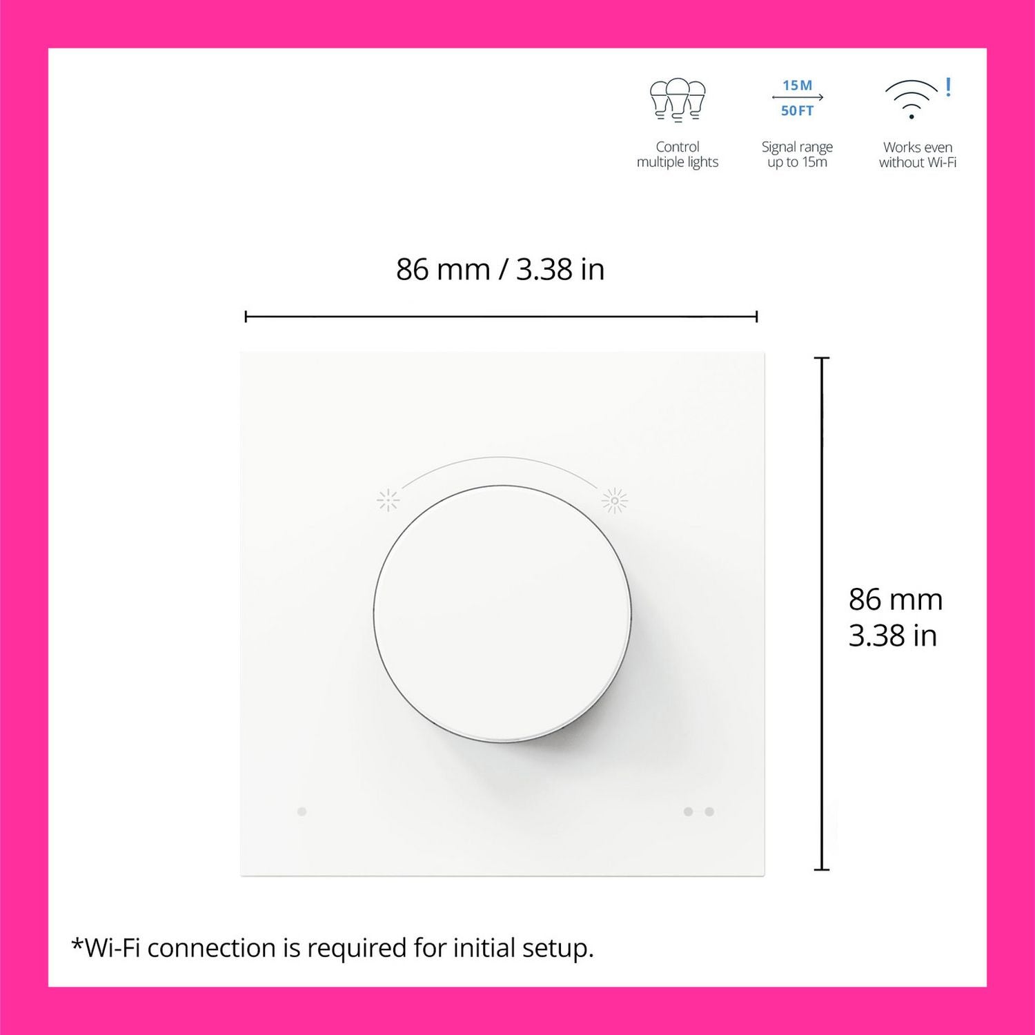 WiZ Smart Dial Switch White - British product