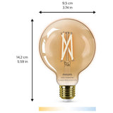 Philips smart LED filament bulb G95 7W (British brand)