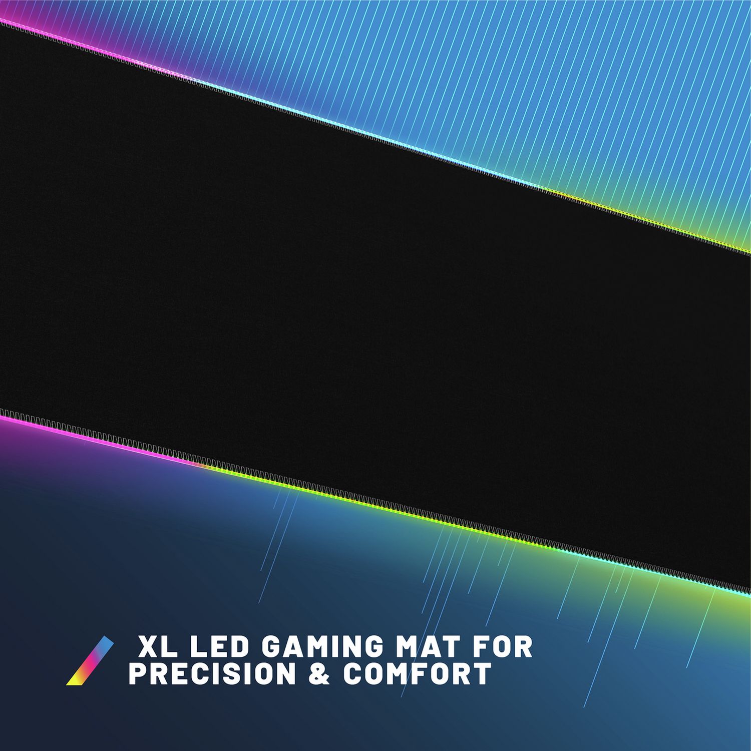 STEALTH XL gaming mat with RGB lighting black - British product