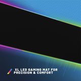 STEALTH XL gaming mat with RGB lighting black - British product