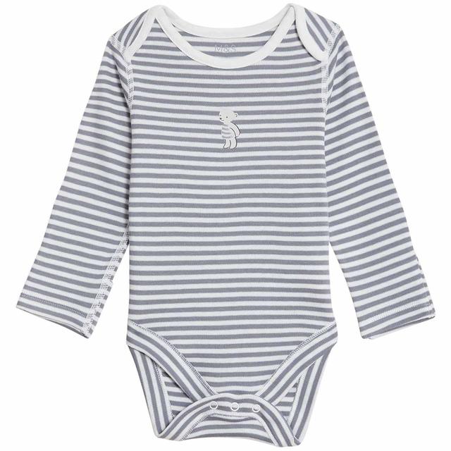 M&S BD Stripe Teddy Bear Bodysuit NB GOODS M&S   