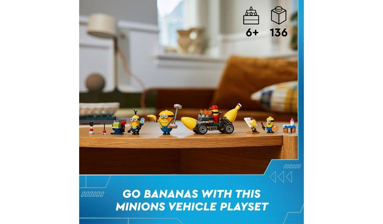 LEGO Despicable Me Minions and Banana Car Toy for Kids 75580 GOODS Argos