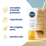 NIVEA SUN UV Face SPF 50 Sensitive Sun Cream   50ml GOODS M&S   