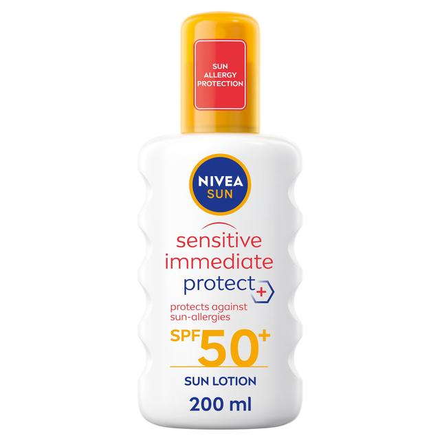 NIVEA SUN Sensitive SPF 50+ Allergy Protect Sun Lotion Spray   200ml