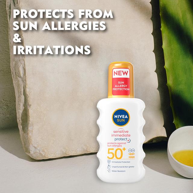 NIVEA SUN Sensitive SPF 50+ Allergy Protect Sun Lotion Spray   200ml GOODS M&S   