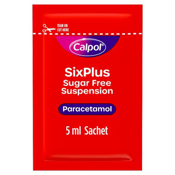 Calpol Strawberry Suspension Sachets 6+ Years 12s - British product