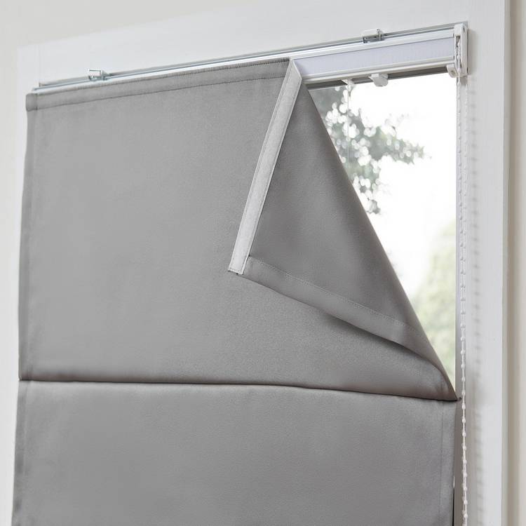 Little Black Book blackout roman blind dove grey 60cm, UK version