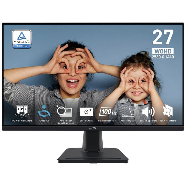 MSI Pro MP275Q 27 inch WQHD monitor - British product