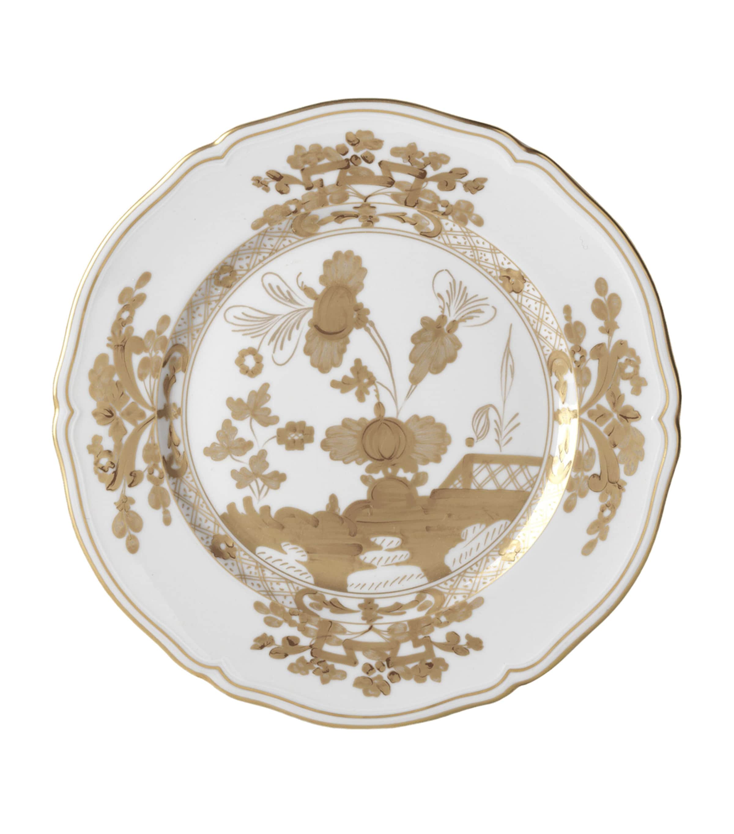 GINORI 1735 gold floral charger plate 31cm, UK version