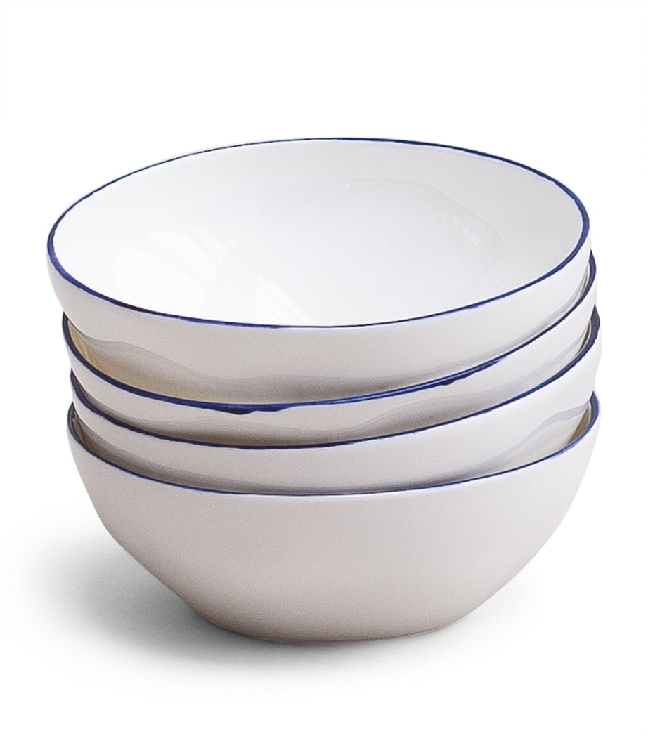 Feldspar cobalt ice cream bowls set of 4 13cm - British product