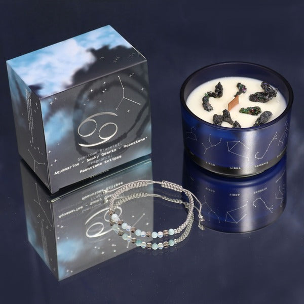 Serenityy's Cancer zodiac crystal candle 320g - British product