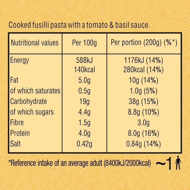 Dolmio Pasta Pronto Tomato & Basil Microwave Pasta   200g GOODS M&S   