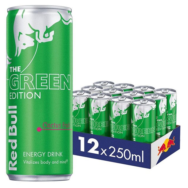 Red Bull Energy Drink Green Edition Cactus Fruit   12 x 250ml