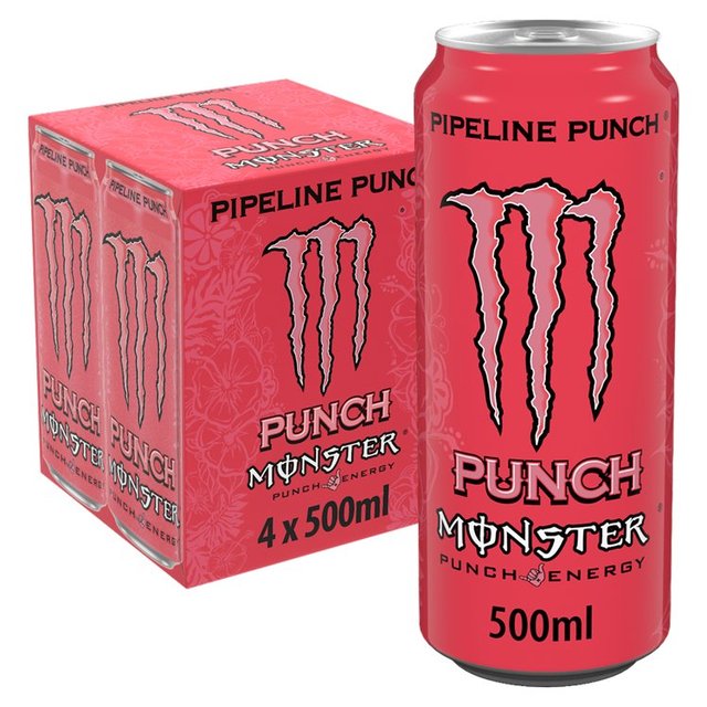 Monster Energy Drink Pipeline Punch   4 x 500ml GOODS M&S   