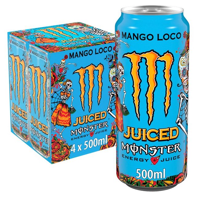 Monster Energy Drink Mango Loco   4 x 500ml GOODS M&S   