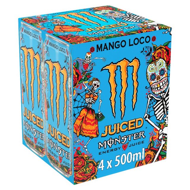 Monster Energy Drink Mango Loco   4 x 500ml GOODS M&S   