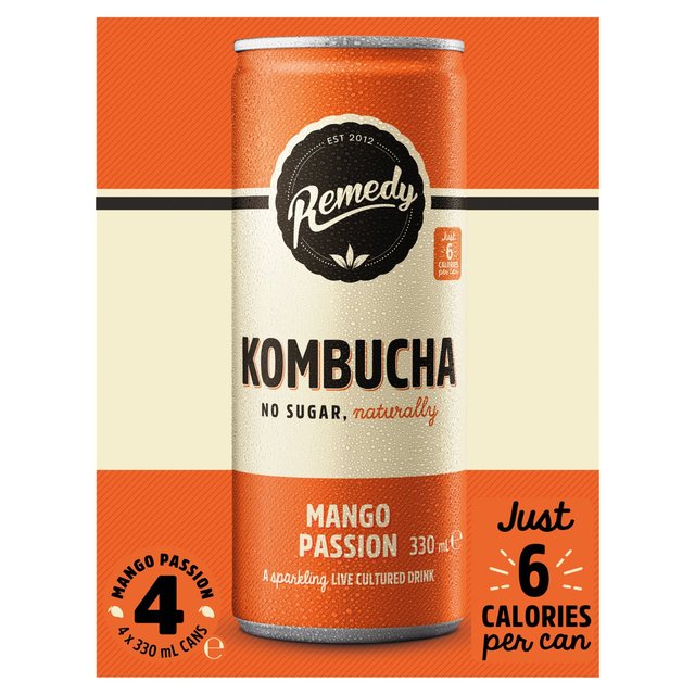 Remedy Kombucha Mango Passion Multipack   4 x 330ml GOODS M&S   