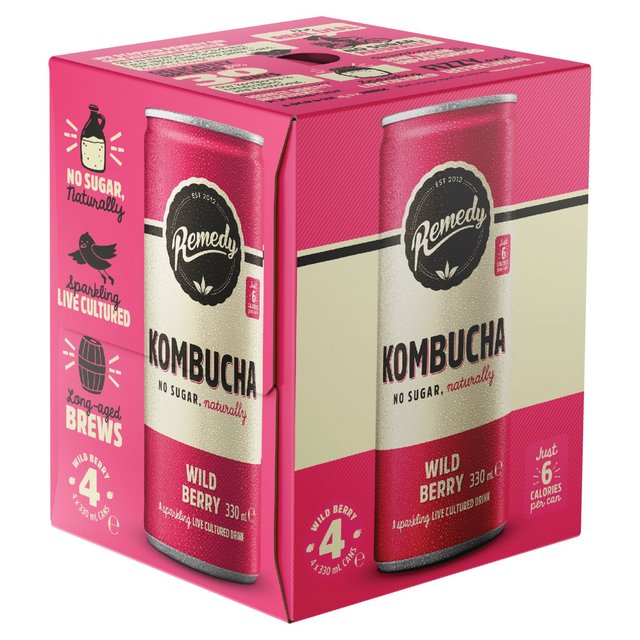 Remedy Kombucha Wild Berry Multipack   4 x 330ml