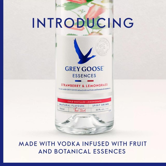 Grey Goose Essences Strawberry and Lemongrass Vodka Based Spirit Drink   700ml GOODS M&S   