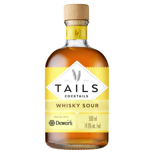 Tails Cocktails Dewars Whisky Sour Premixed Cocktail   500ml GOODS M&S   