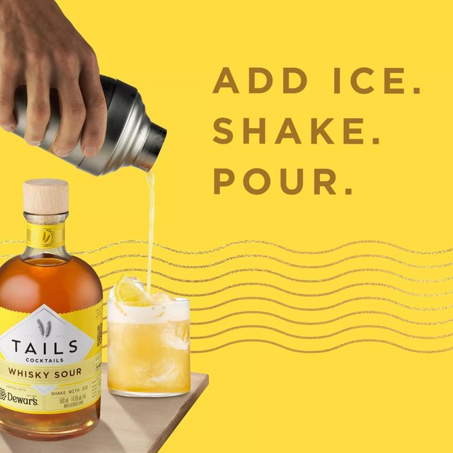 Tails Cocktails Dewars Whisky Sour Premixed Cocktail   500ml GOODS M&S   