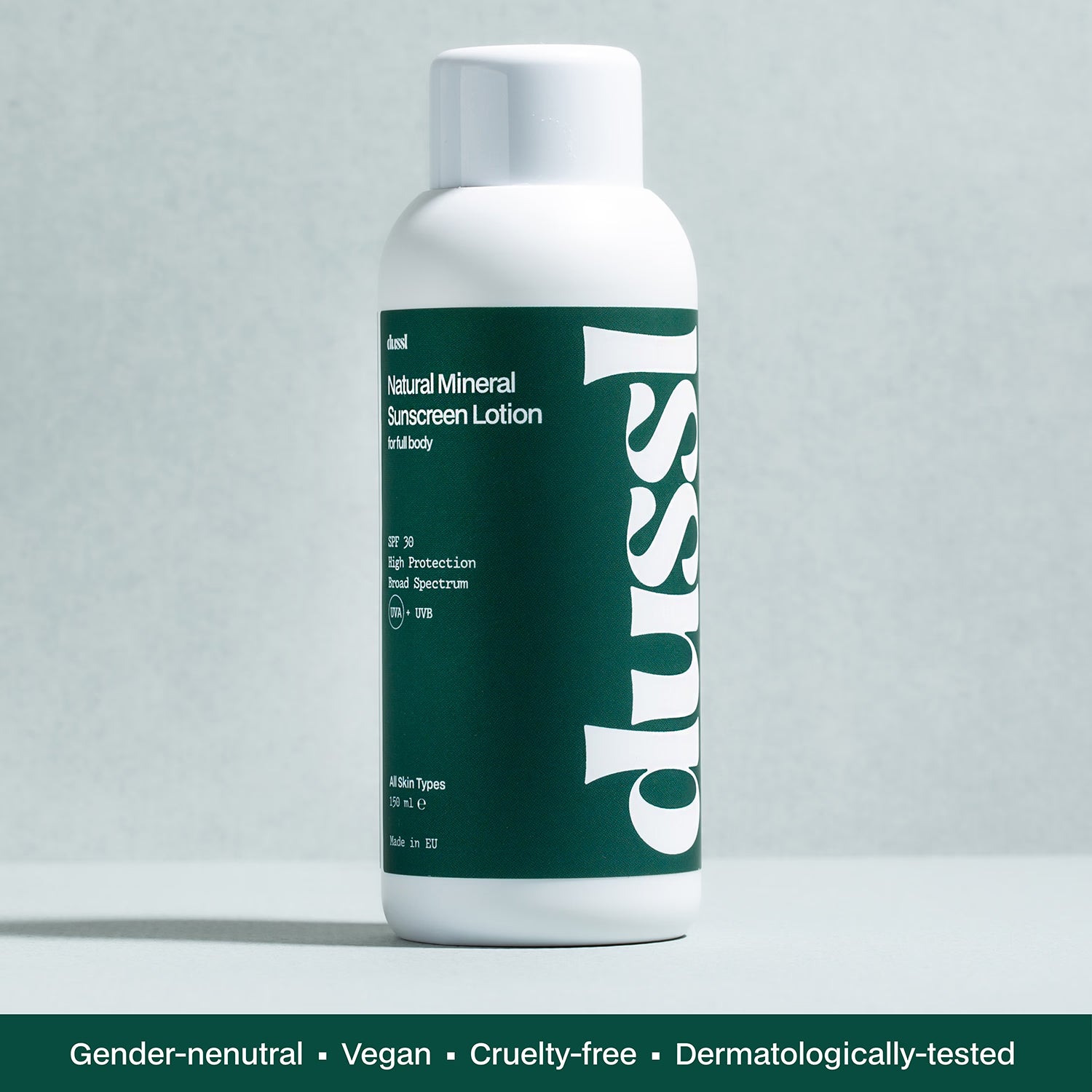 dussl Natural Mineral Sunscreen SPF 30 150ml (British brand)