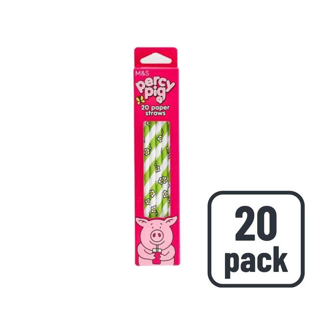 M&S Percy Pig Paper Straws   20 per pack