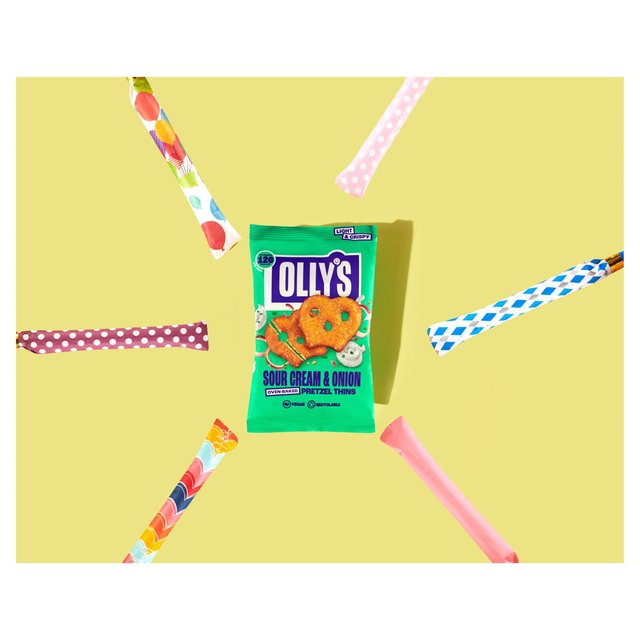 Olly's Pretzel Thins - Sour Cream & Onion   140g