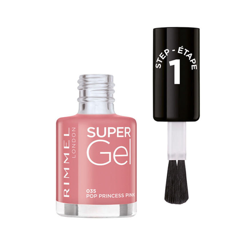 Rimmel London Super Gel Nail Polish 035 Pop Princess Pink 12ml