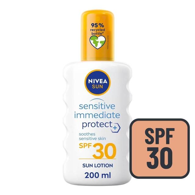 NIVEA SUN Sensitive SPF 30 Sun Lotion Spray   200ml